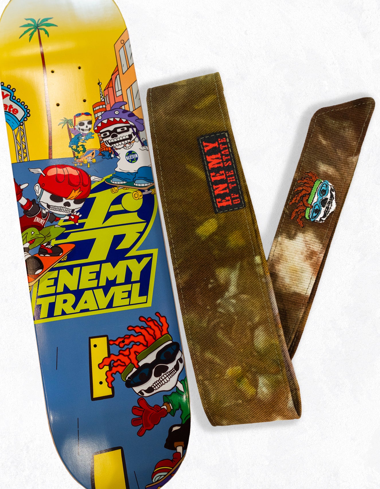 Otto Band & Matching Enemy Travel Skateboard Deck Combo