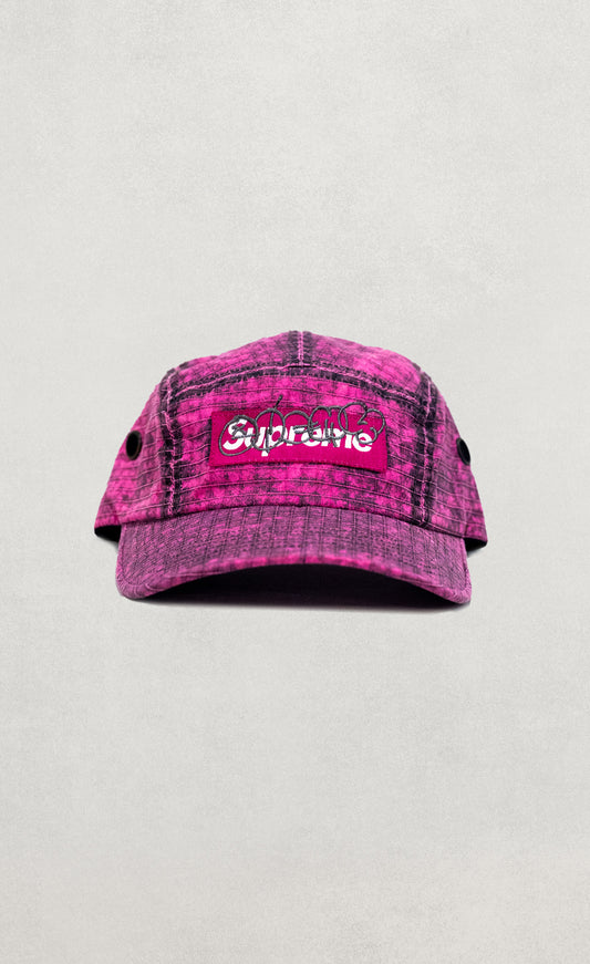 Pink S̷u̷p̷r̷e̷m̷e̷  x Enemy of the State Ripstop Tagged Box Logo Hat