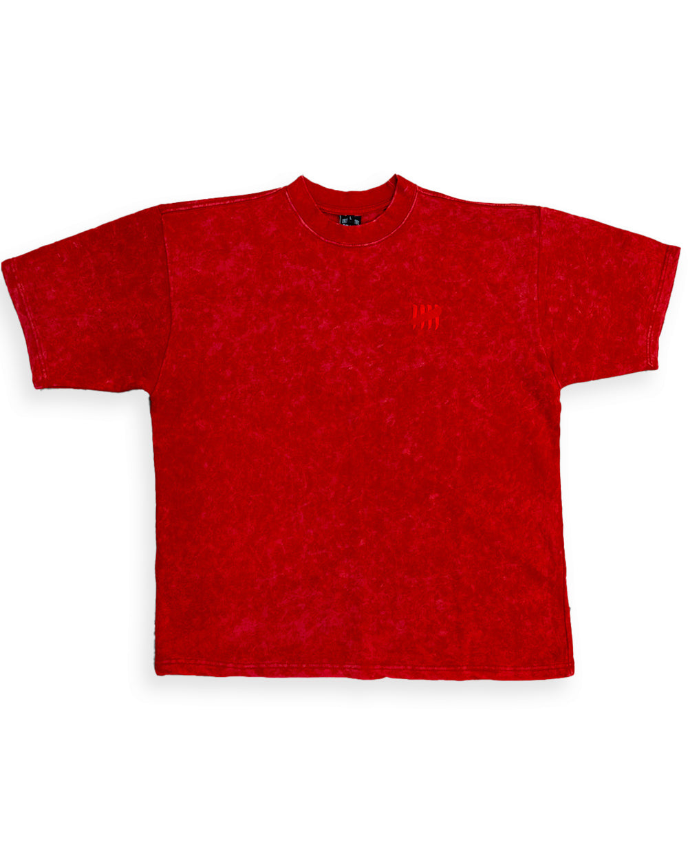 Enemy CORE Heavyweight Terry Mineral Wash Embroidered Red T Shirt