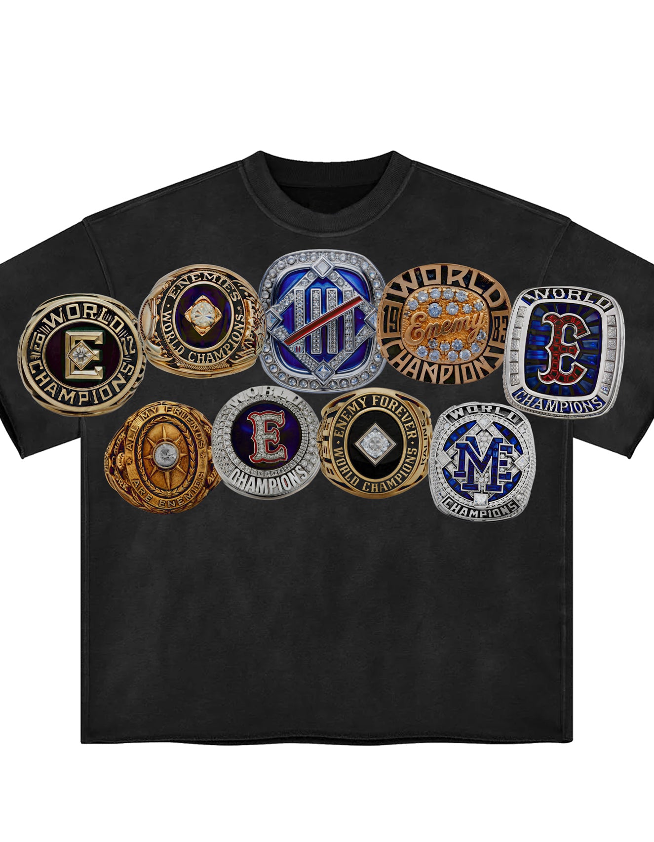 Enemy World Series Heavyweight Oversized Print T Shirt