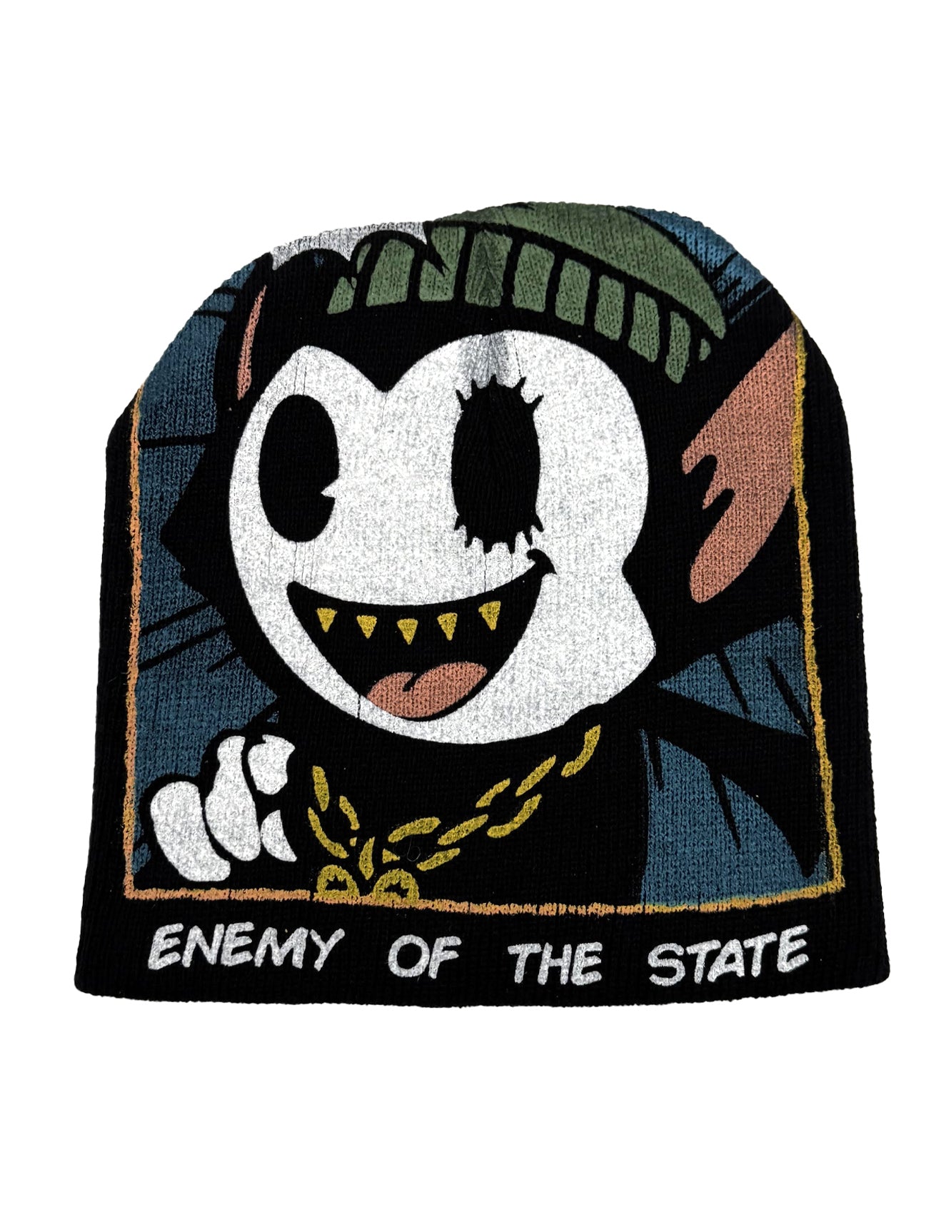 Lil E Screenprinted No Cuff Beanie