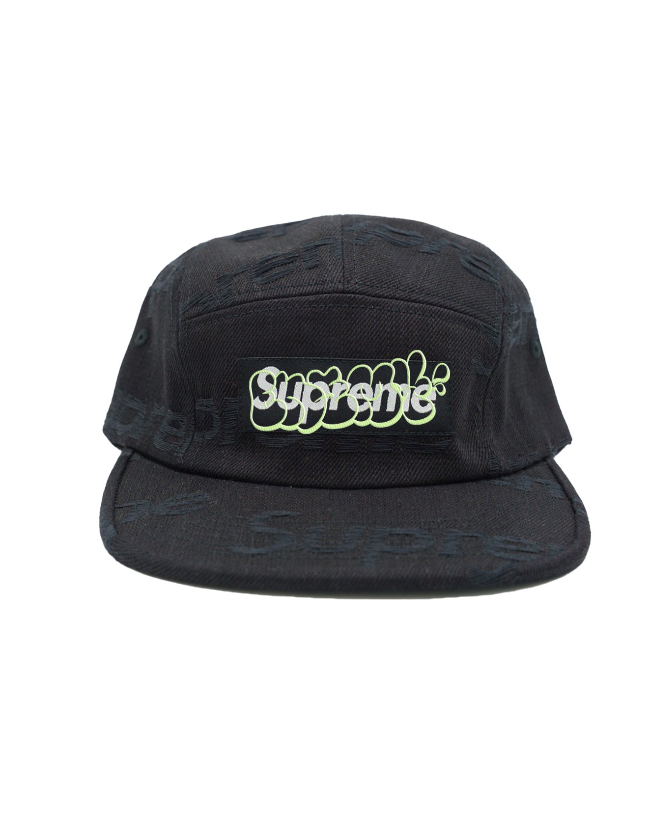 Black S̷u̷p̷r̷e̷m̷e̷  x Enemy of the State Tagged Box Logo Hat