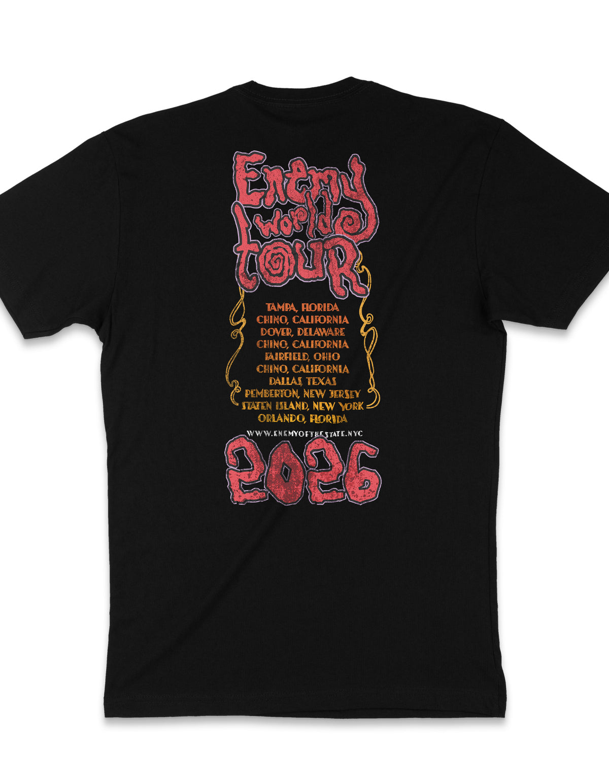 Enemy Under The Sun Tour T Shirt