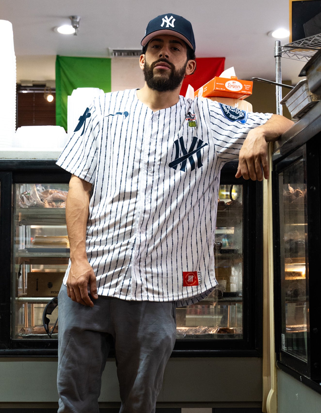 Enemy of the State "The Barbed Stripe " Baseball Jersey