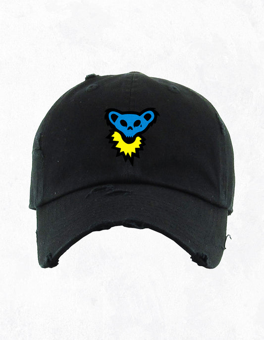 Greatfully Dead Embroidered Distressed Dad Hat