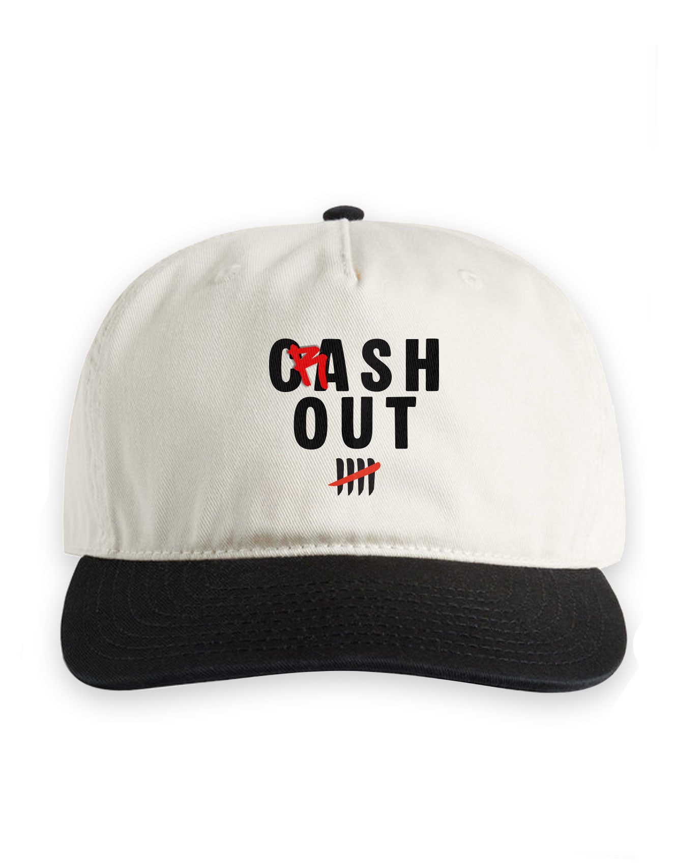 Cash Out or Crash Out Embroidered Two Tone Cap