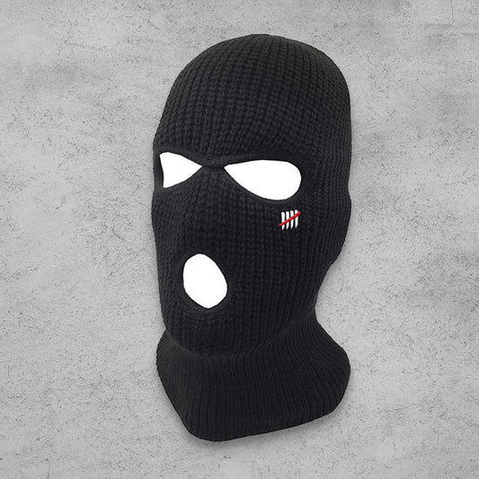 Ultra Black 3 Hole Embroidered Kill 5 Balaclava