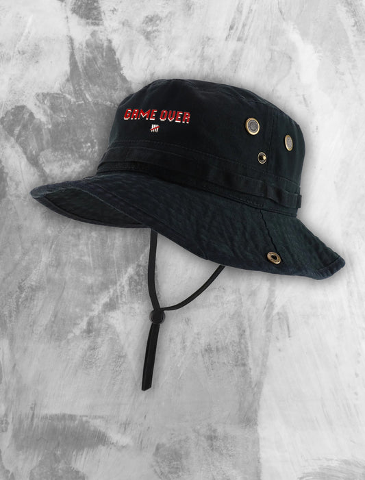 Game Over Embroidered Boonie Hat w/ Draw String