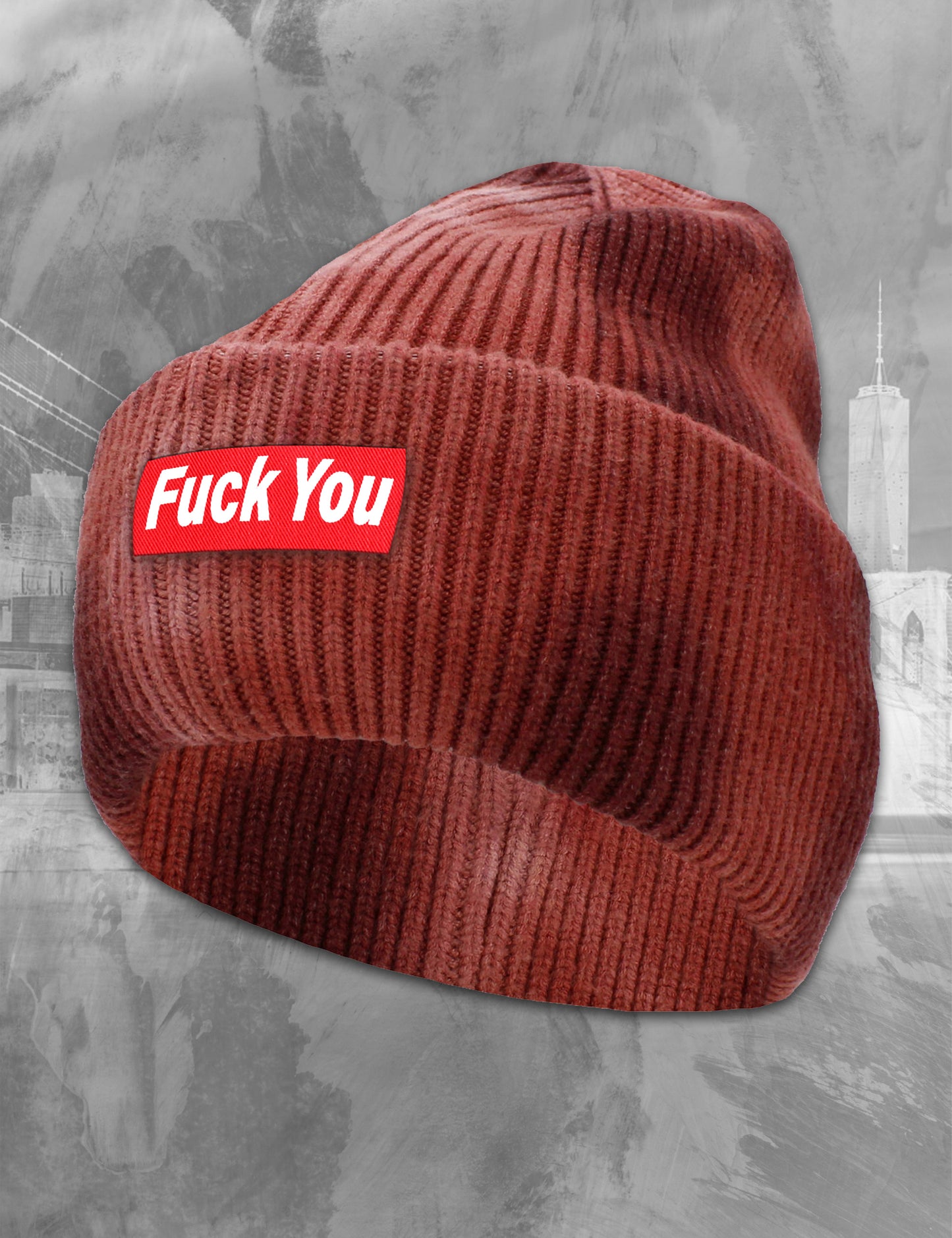 Tie Dye Knitted Fuck You Beanie