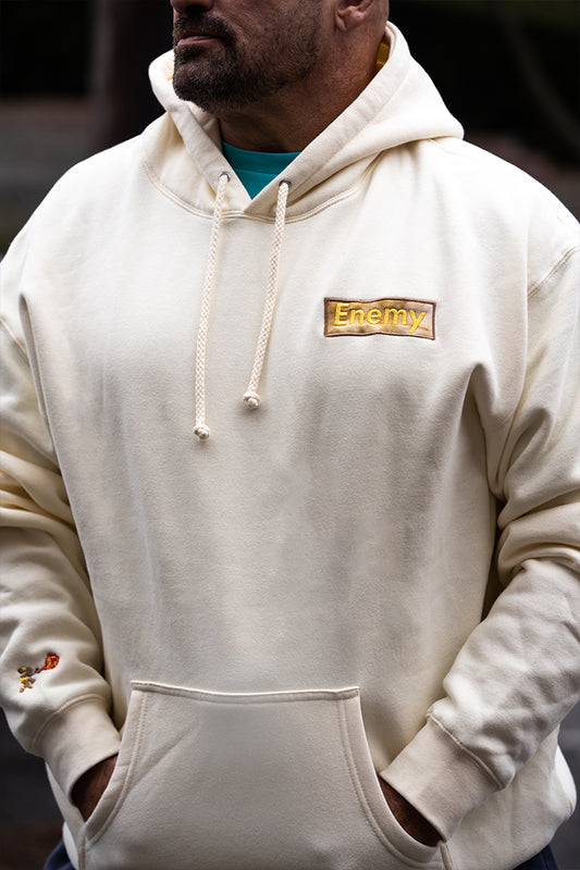 Yoga Flame Hoodie with Applique Embroidery