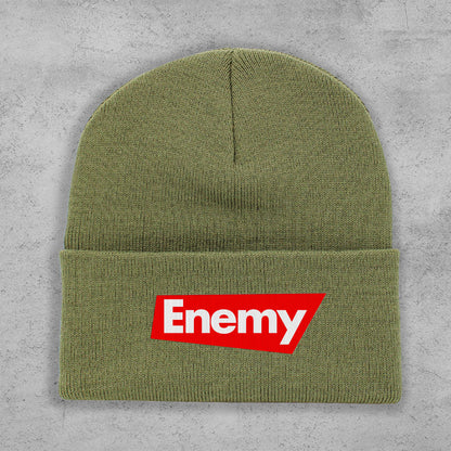 Enemy Emblem Embroidered Cuff Beanie