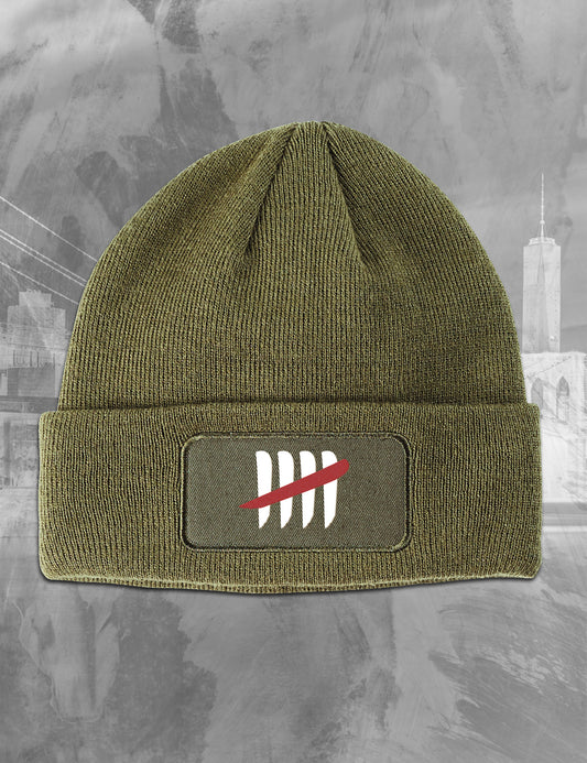 Kill 5 Embroidered Patch Cuff Beanie