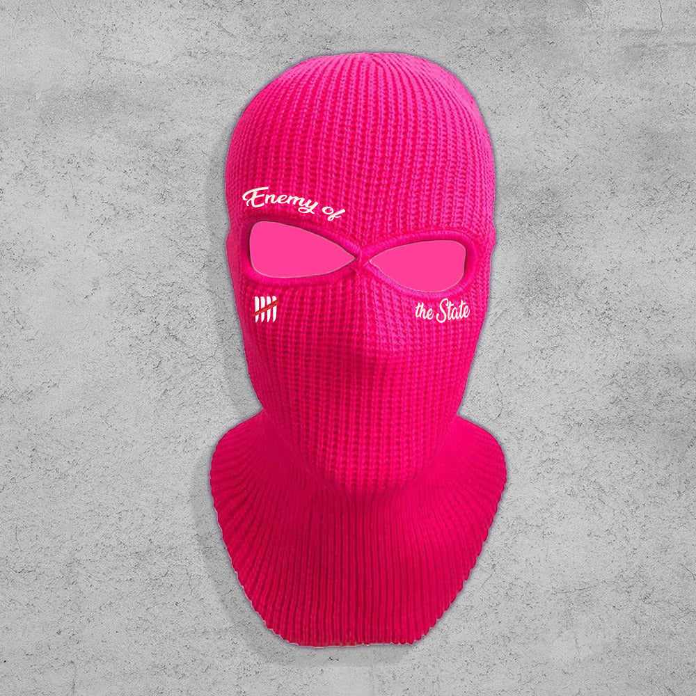 Pink 2 Hole Enemy of the State Balaclava