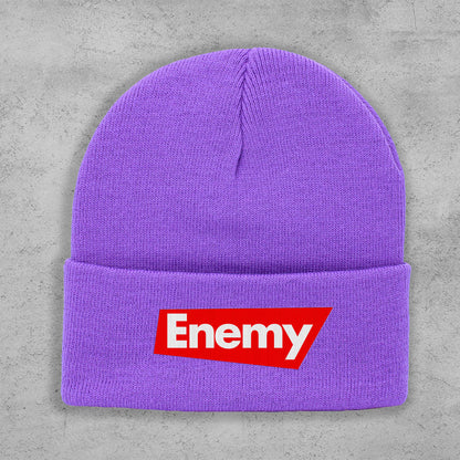 Enemy Emblem Embroidered Cuff Beanie
