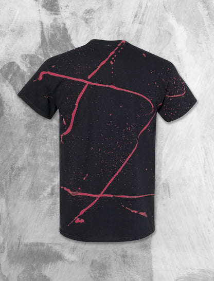 Red Splattered Kill 5 Embroidered T-Shirt