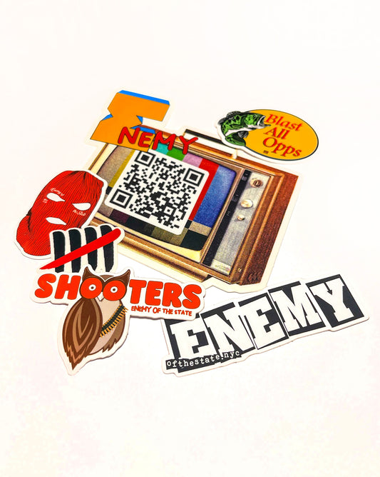 Enemy of the State Assorted Sticker Pack Bloody Christmas Special