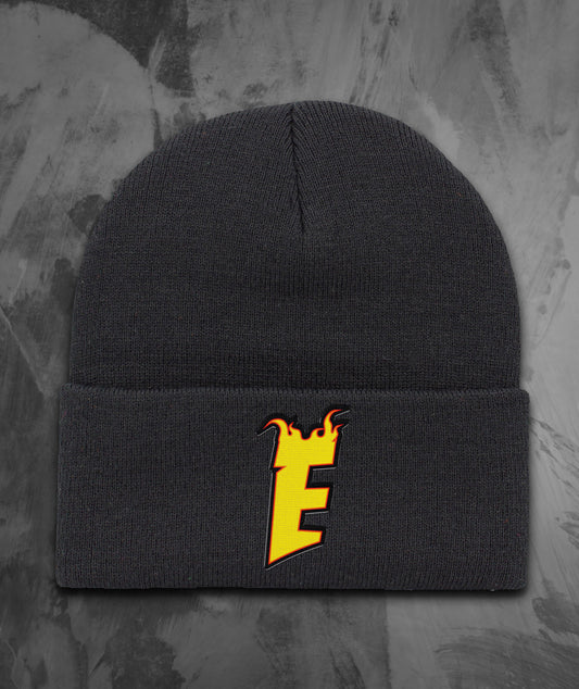Enemy Flames Embroidered Cuff Beanie